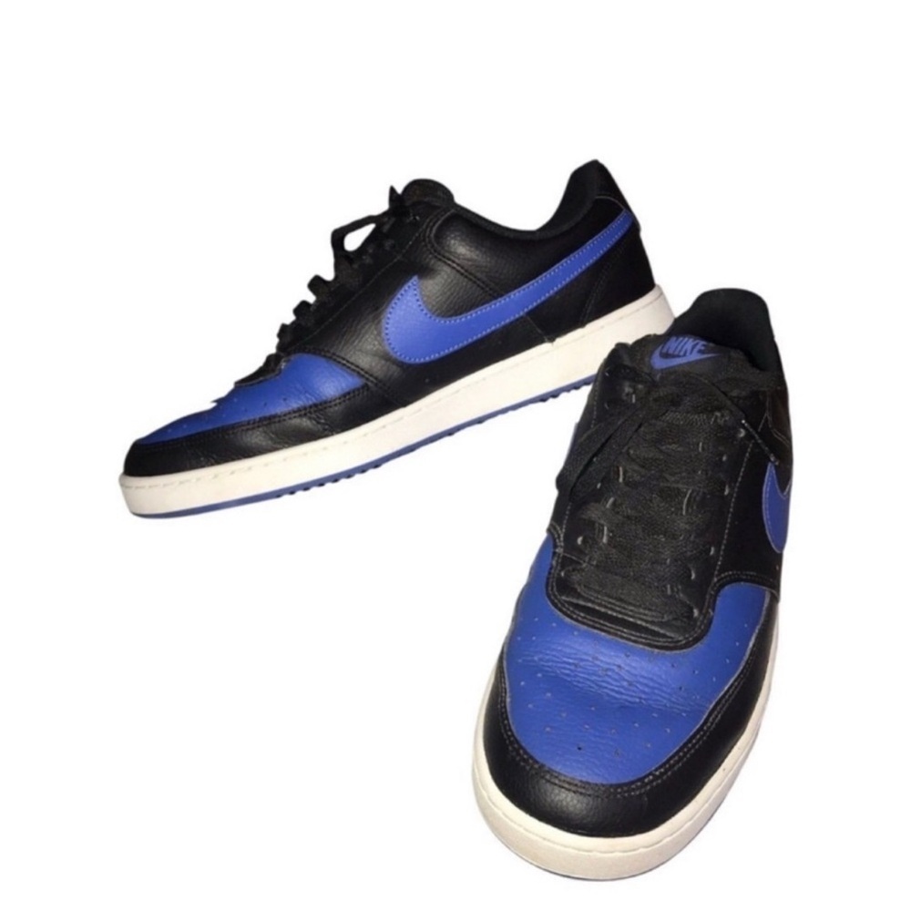 Nike Court Vision Low ‘Black Game Royal’ DM8681-001 Men’s Sneakers Size 11.5 - Picture 4 of 12